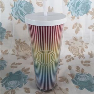🌈 Starbucks Rainbow Love Pride cup 24 oz straw 🌈